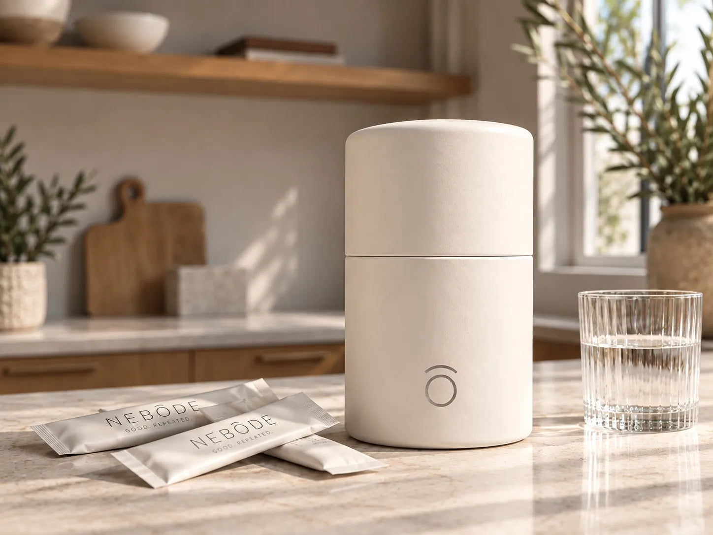 NEBODE FOUNDATION Chalk vessel on countertop